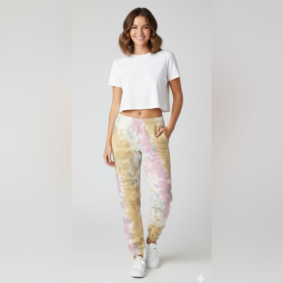 Tie Dye cotton Joggers NWT by 525 America Size XS - Picture 1 of 10